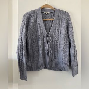 Madewell Cable Tie Front Cardigan Sweater